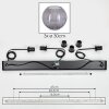 Koyoto hanging light, globe light, pendant light Smoke-coloured, 3-light sources