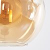 Koyoto hanging light, globe light, pendant light Amber, chrome, clear, Smoke-coloured, 3-light sources