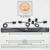 Koyoto hanging light, globe light, pendant light Amber, 3-light sources