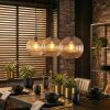 Koyoto hanging light, globe light, pendant light Amber, clear, 3-light sources