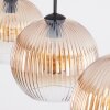 Koyoto hanging light, globe light, pendant light Amber, clear, 3-light sources