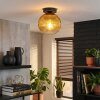 Koyoto ceiling light, globe light 20 cm gold, clear, 1-light source
