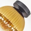 Koyoto ceiling light, globe light 20 cm gold, clear, 1-light source
