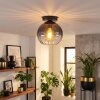 Koyoto ceiling light, globe light 20 cm clear, Smoke-coloured, 1-light source