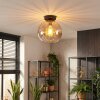 Koyoto ceiling light, globe light 20 cm Amber, clear, 1-light source