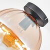 Koyoto ceiling light, globe light 20 cm Amber, clear, 1-light source