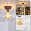 Koyoto ceiling light, globe light 20 cm clear, 1-light source