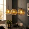 Koyoto hanging light, globe light, pendant light gold, clear, 3-light sources