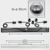 Koyoto hanging light, globe light, pendant light clear, Smoke-coloured, 3-light sources