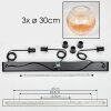 Koyoto hanging light, globe light, pendant light Amber, clear, 3-light sources
