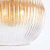 Koyoto hanging light, globe light, pendant light Amber, clear, 3-light sources