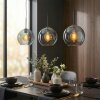 Koyoto hanging light, globe light, pendant light blue, 3-light sources