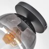 Koyoto ceiling light, globe light 25 cm clear, Smoke-coloured, 1-light source