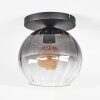 Koyoto ceiling light, globe light 25 cm clear, Smoke-coloured, 1-light source