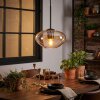 Mertola hanging light, pendant light Amber, clear, 1-light source