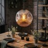 Ripoll hanging light, globe light, pendant light chrome, Smoke-coloured, 1-light source