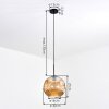 Ripoll hanging light, globe light, pendant light Amber, 1-light source