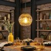 Ripoll hanging light, globe light, pendant light gold, clear, 1-light source