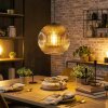 Ripoll hanging light, globe light, pendant light gold, clear, 1-light source