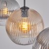 Koyoto hanging light, globe light, pendant light Amber, clear, Smoke-coloured, 3-light sources