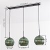 Koyoto hanging light, globe light, pendant light green, 3-light sources
