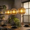 Koyoto hanging light, globe light, pendant light gold, 3-light sources