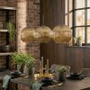 Koyoto hanging light, globe light, pendant light gold, 3-light sources