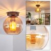 Koyoto ceiling light, globe light 20 cm Amber, 1-light source