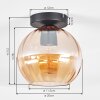Koyoto ceiling light, globe light 20 cm Amber, 1-light source