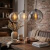 Koyoto hanging light, globe light, pendant light Amber, clear, Smoke-coloured, 3-light sources