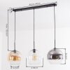 Koyoto hanging light, globe light, pendant light Amber, clear, Smoke-coloured, 3-light sources