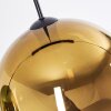 Koyoto hanging light, globe light, pendant light blue, gold, green, clear, 3-light sources