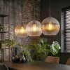 Koyoto hanging light, globe light, pendant light Amber, clear, Smoke-coloured, 3-light sources