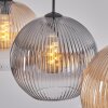 Koyoto hanging light, globe light, pendant light Amber, clear, Smoke-coloured, 3-light sources