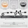 Koyoto hanging light, globe light, pendant light Amber, clear, Smoke-coloured, 3-light sources