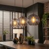 Koyoto hanging light, globe light, pendant light Smoke-coloured, 3-light sources