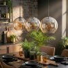 Koyoto hanging light, globe light, pendant light Amber, 3-light sources