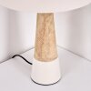 Forgek table lamp cream, stone appearance, white, 1-light source