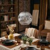 Ripoll hanging light, globe light, pendant light chrome, clear, Smoke-coloured, 1-light source