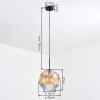 Ripoll hanging light, globe light, pendant light Amber, clear, 1-light source