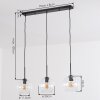 Koyoto hanging light, pendant light clear, 3-light sources