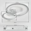 Baiyin ceiling light LED chrome, 1-light source