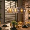 Koyoto hanging light, globe light, pendant light Amber, clear, Smoke-coloured, 3-light sources