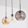 Koyoto hanging light, globe light, pendant light Amber, clear, Smoke-coloured, 3-light sources