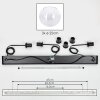 Koyoto hanging light, globe light, pendant light clear, 3-light sources