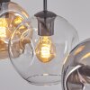 Ripoll hanging light, globe light, pendant light Amber, clear, Smoke-coloured, 3-light sources