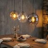 Ripoll hanging light, globe light, pendant light Amber, clear, Smoke-coloured, 3-light sources