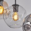Ripoll hanging light, globe light, pendant light Amber, clear, Smoke-coloured, 3-light sources