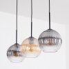 Koyoto hanging light, globe light, pendant light Amber, clear, Smoke-coloured, 3-light sources