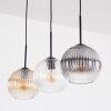 Koyoto hanging light, globe light, pendant light Amber, clear, Smoke-coloured, 3-light sources